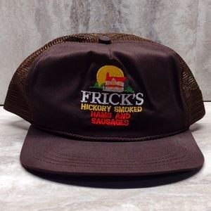 New Without Tags Frick's Hickory Smoked Hams and Sausages Brown Snapback Hat
